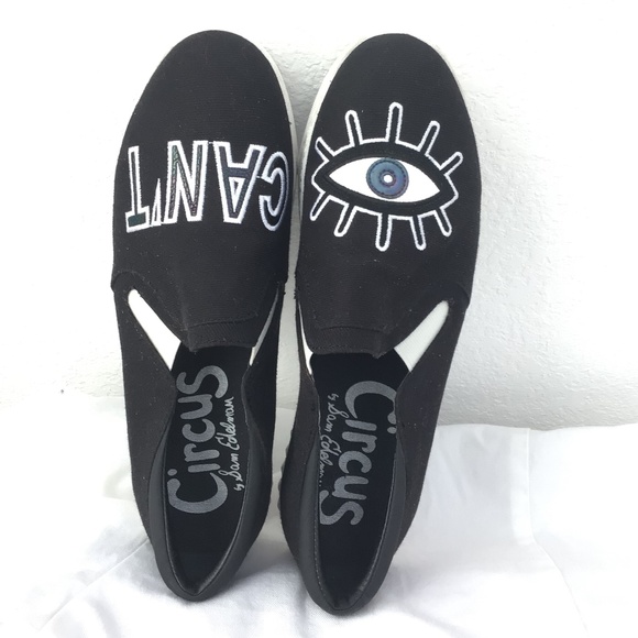 Circus By Sam Edelman Black White  “I Can’t”  Sneakers.  Size 8 - Picture 1 of 7